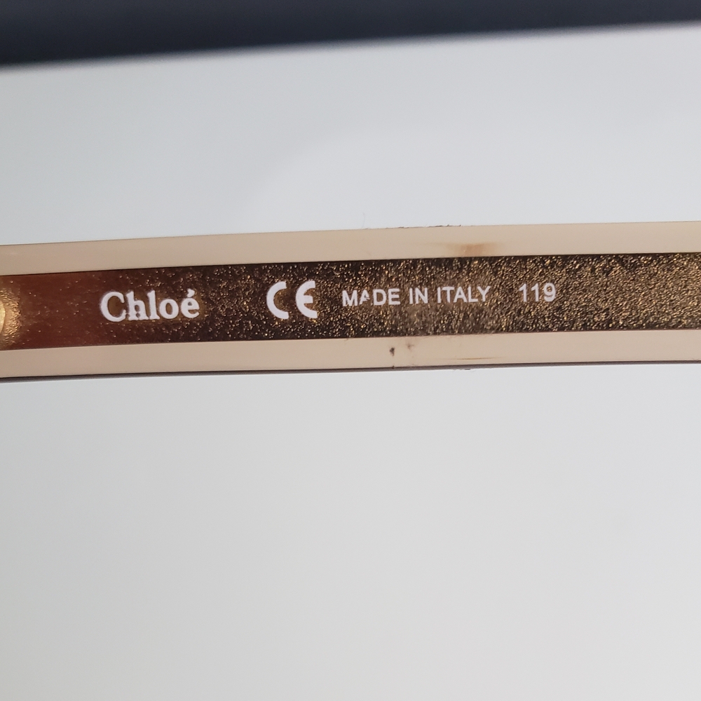 Chloe Round Translucent Pink Frame Sunglasses wit… - image 6